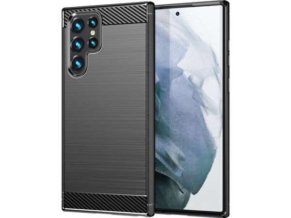 Hurtel Carbon Case tapauksessa Samsung Galaxy S23 Ultra joustava silikoni hiilen tapauksessa lajitella