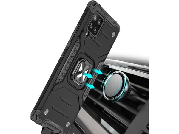 Wozinsky Wozinsky Ring Armor Armored Hybrid Deksel + Magnetisk Holder for Samsung Galaxy A42 5G Black
