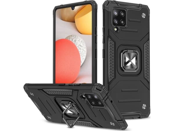 Wozinsky Wozinsky Ring Armor Armored Hybrid Deksel + Magnetisk Holder for Samsung Galaxy A42 5G Black
