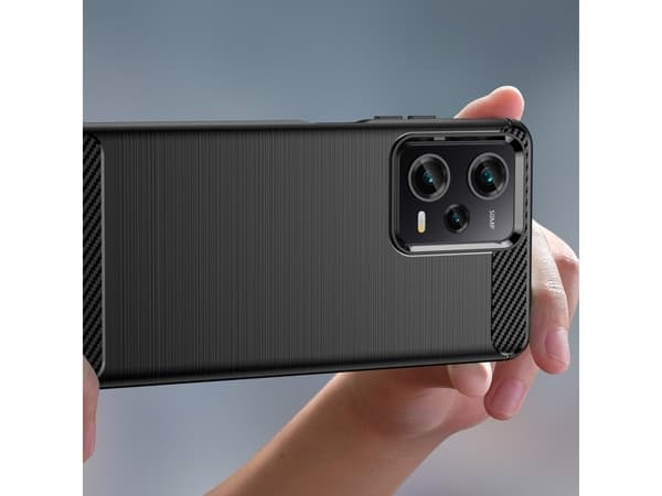 Hurtel Carbon Case fodral Xiaomi Poco X5 Pro 5G / Redmi Note 12 Pro flexibel silikon kolfiberfodral sortering