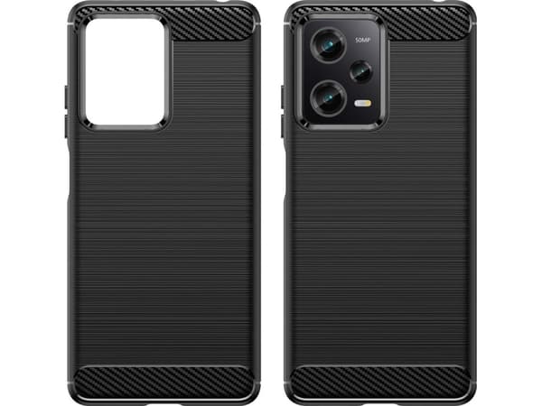 Hurtel Carbon Case fodral Xiaomi Poco X5 Pro 5G / Redmi Note 12 Pro flexibel silikon kolfiberfodral sortering