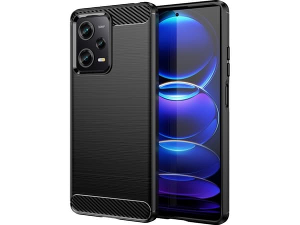 Hurtel Carbon Case fodral Xiaomi Poco X5 Pro 5G / Redmi Note 12 Pro flexibel silikon kolfiberfodral sortering