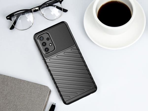 Hurtel Thunder Case flexibelt pansarskalsfodral Samsung Galaxy A72 4G svart