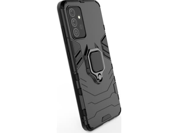 Hurtel Ring Armor pansret hybriddeksel + magnetisk holder Samsung Galaxy A72 4G blå