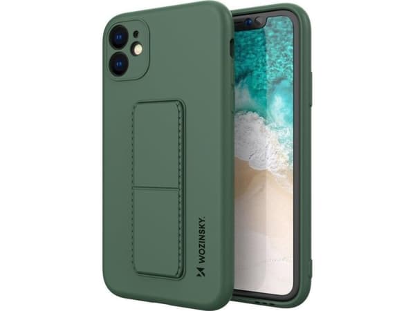 Wozinsky Wozinsky Kickstand Case joustava silikoni tapauksessa jalusta Samsung Galaxy A72 4G tummanvihreä