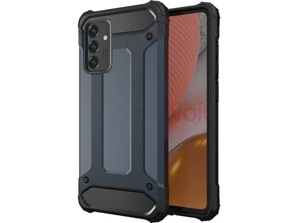 Hurtel Hybrid Armor pansarskyddat hybridfodral Samsung Galaxy A72 4G blå