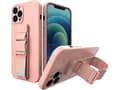 Pikkukuva 1 / 5: Hurtel Rope tapauksessa geelikotelo köysi ketju kukkaro köysi iPhone 12 Pro Max vaaleanpunainen vaaleanpunainen