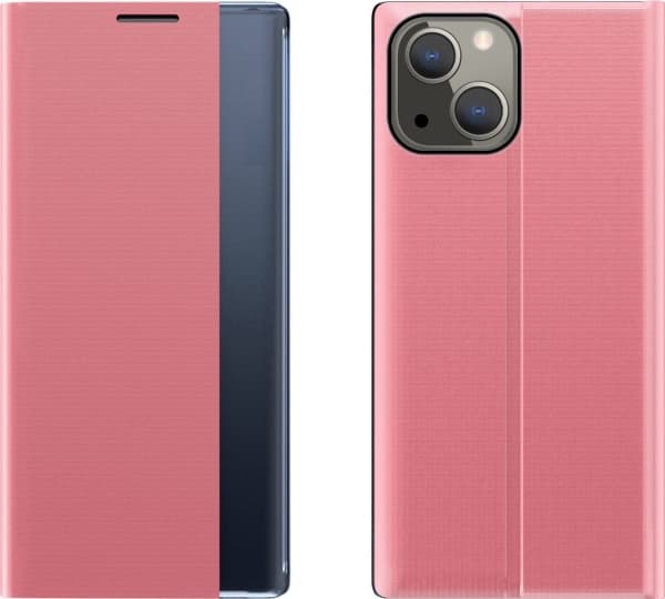 Hurtel Sleep Case flip cover Smart Cover iPhone 13 mini rosa