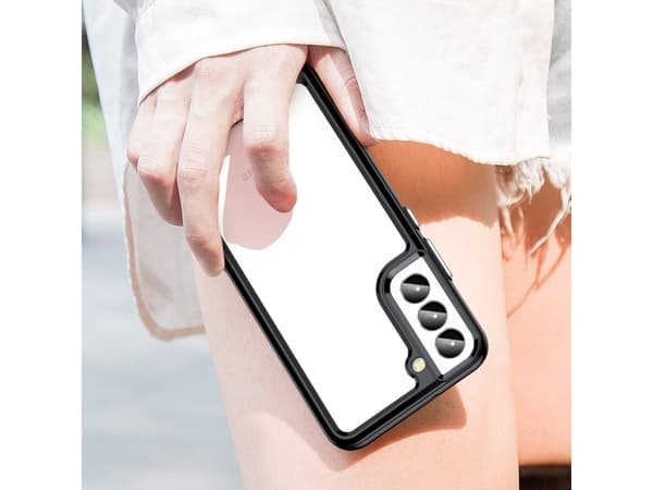 Hurtel Outer Space-deksel til Samsung Galaxy S23+ deksel med fleksibel rammesort