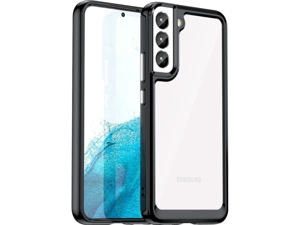 Hurtel Outer Space-deksel til Samsung Galaxy S23+ deksel med fleksibel rammesort