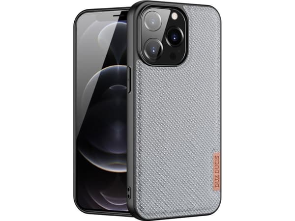 Dux Ducis Dux Ducis Fino-deksel dekket med nylonmateriale iPhone 13 Pro grå