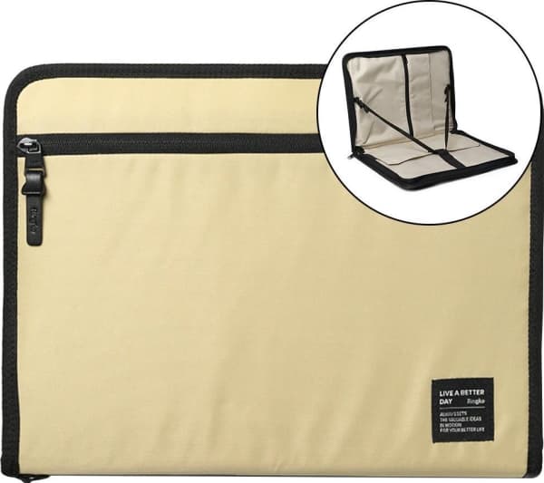 Ringke Smart Zip Pouch universalt etui for bærbart nettbrett (opptil 13'') stand bag organizer beige