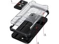 Miniatyrbilde 5 av 5: Hurtel Crystal Ring Case pansret hybriddeksel + magnetisk holder iPhone 12 Pro blå