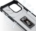 Pikkukuva 5 / 5: Hurtel Crystal Ring Case panssaroitu hybridi kotelo kansi + magneettinen haltija iPhone 11 Pro sininen sininen