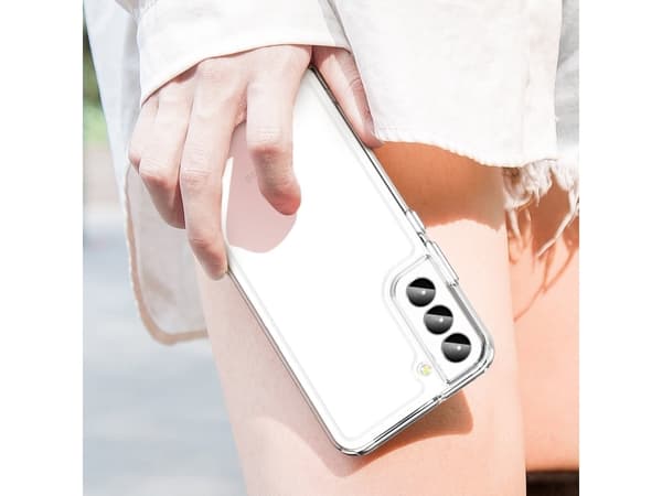 Hurtel Outer Space-deksel til Samsung Galaxy S23+ deksel med fleksibel ramme gjennomsiktig