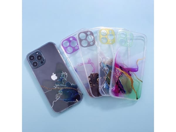 Hurtel Marble Case-deksel til iPhone 12 Pro, geldeksel, marmorblå