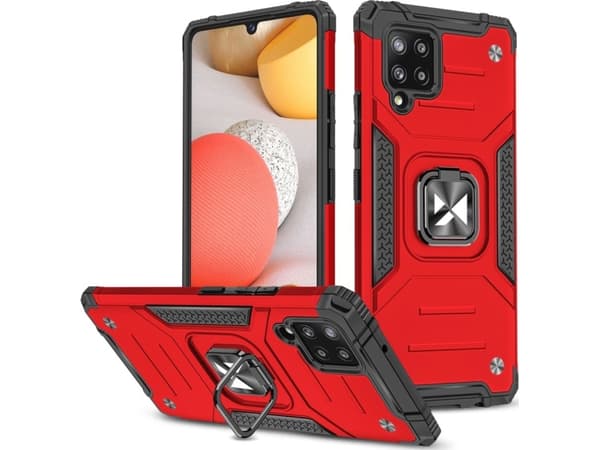 Wozinsky Wozinsky Ring Armor Armored Hybrid Deksel + Magnetisk Holder for Samsung Galaxy A42 5G rød