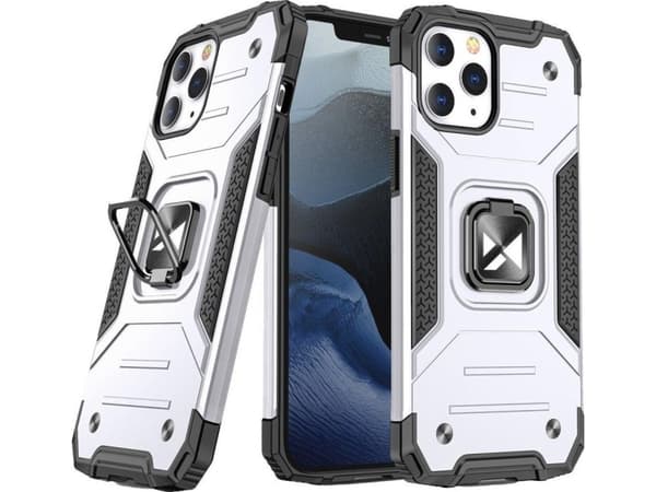 Wozinsky Wozinsky Ring Armor panssaroitu hybridi kotelo kansi + magneettinen pidike iPhone 13 mini hopea