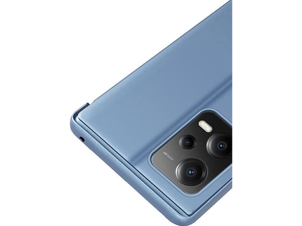 Hurtel Clear View Kotelo Xiaomi Redmi Note 12 5G / Poco X5 5G flip cover vaaleanpunainen