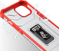 Miniatyrbilde 5 av 5: Hurtel Crystal Ring Case pansret hybrid deksel + magnetisk holder iPhone 12 mini rød