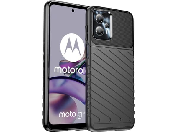Hurtel Thunder Case veske til Motorola Moto G13 silikon pansret deksel sort