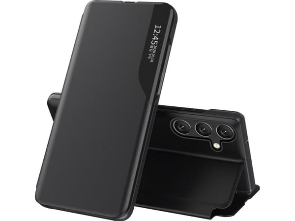 Hurtel Eco Leather View Case etui do Samsung Galaxy A24 4G z klapką podstawka svart