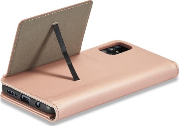 Hurtel Magnet Card Case Case for Samsung Galaxy A13 5G Cover Card Lommebok Kortstativ Rosa