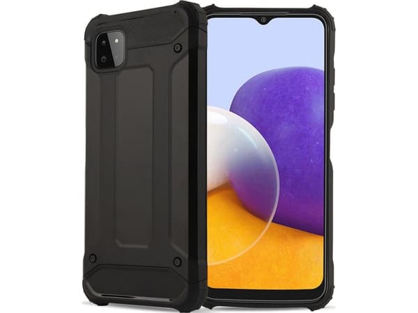 Hurtel Hybrid Armor pansarskodd hybridfodral Samsung Galaxy A22 5G svart