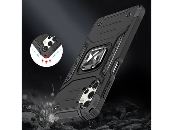 Wozinsky Wozinsky Ring Armor Armored Hybrid Deksel + Magnetisk Holder for Samsung Galaxy A32 4G Black