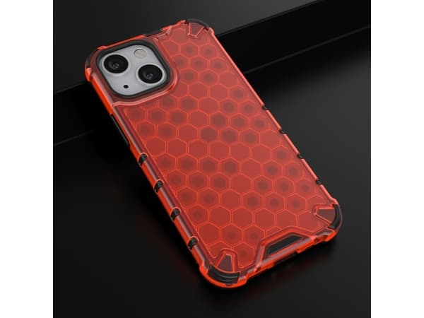 Hurtel Honeycomb pansarskal med gelram iPhone 13 mini röd