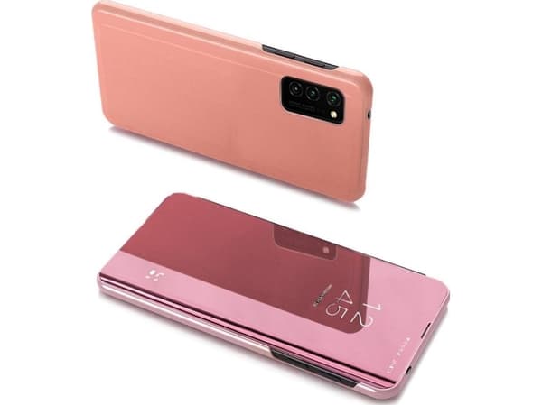 Hurtel Clear View Case flip-deksel til Samsung Galaxy A03s (166.5) rosa