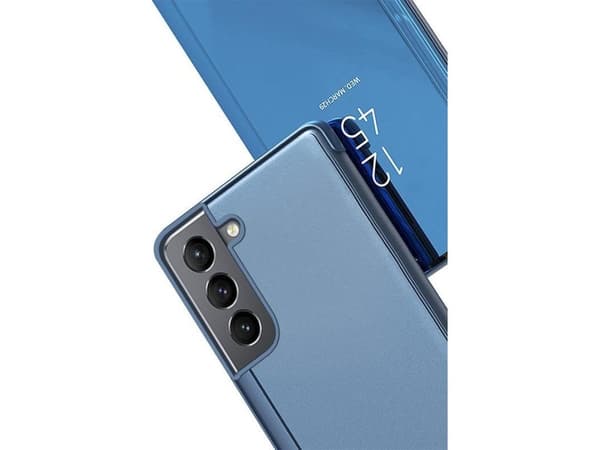 Hurtel Clear View Case flip case Samsung Galaxy S22+ (S22 Plus) vaaleanpunainen