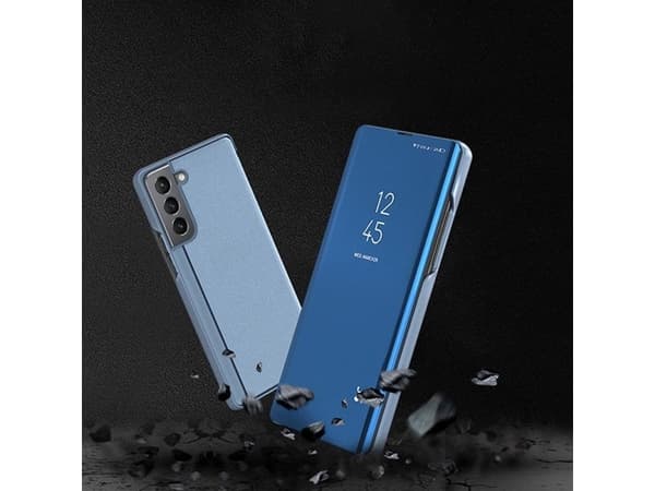 Hurtel Clear View Case flip case Samsung Galaxy S22+ (S22 Plus) vaaleanpunainen