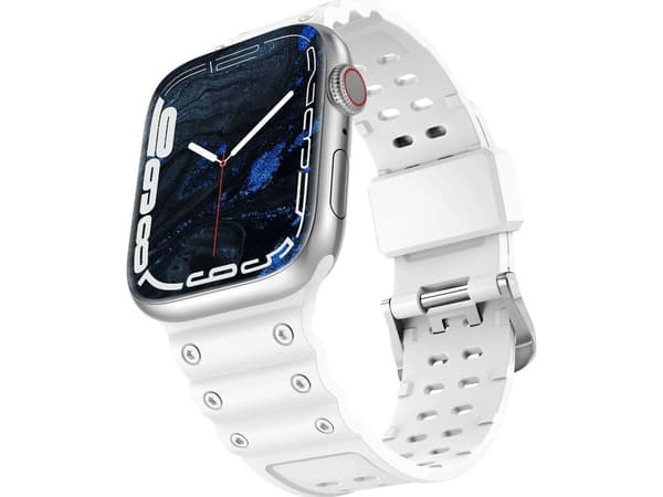 Hurtel Strap Triple Protection-armband Apple Watch Ultra, SE, 8, 7, 6, 5, 4, 3, 2, 1 (49, 45, 44, 42 mm) armband vit