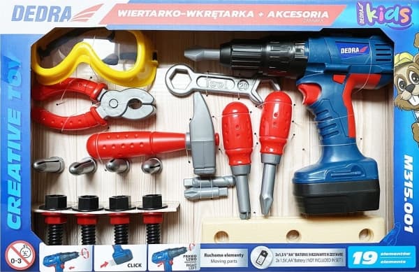 Dedra Leksaker batteri verktyg skruvmejsel Dedra