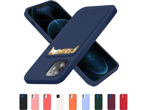 Hurtel Card Case silikoni lompakko tapauksessa kortti taskussa asiakirjat iPhone 11 Pro oranssi