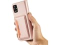 Pikkukuva 2 / 5: Hurtel Magnet Card Case Samsung Galaxy A12 5G kortti lompakko tapauksessa kortin haltija vaaleanpunainen