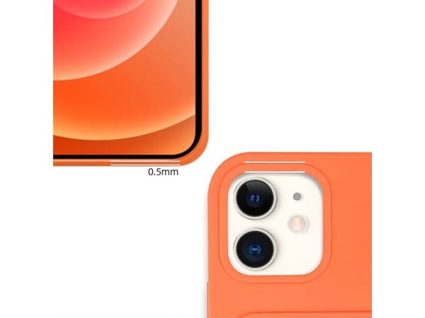 Hurtel Card Case silikon lommebokveske med dokumentkortlomme for iPhone 12 Pro Max rød
