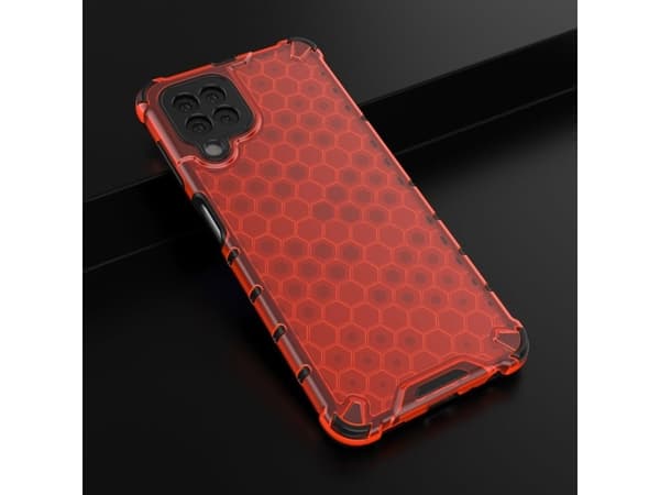 Hurtel Honeycomb panssaroitu kotelo geelikehyksellä Samsung Galaxy A22 4G punainen