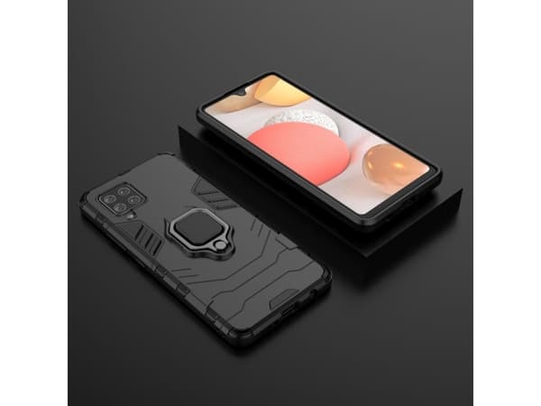 Hurtel Ring Armor Armored Hybrid-deksel + magnetisk holder for Samsung Galaxy A42 5G Black