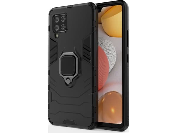 Hurtel Ring Armor Armored Hybrid-deksel + magnetisk holder for Samsung Galaxy A42 5G Black
