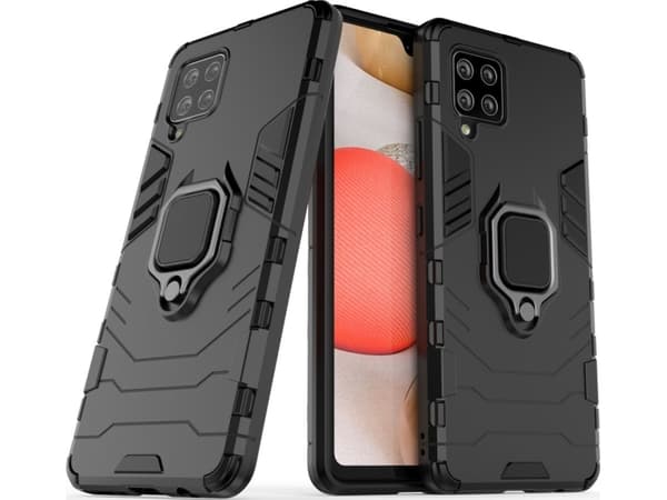 Hurtel Ring Armor Armored Hybrid-deksel + magnetisk holder for Samsung Galaxy A42 5G Black