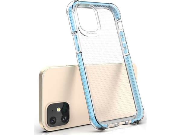 Hurtel Spring Armor gel elastiskt pansarskal med färgad ram för iPhone 12 mini grön