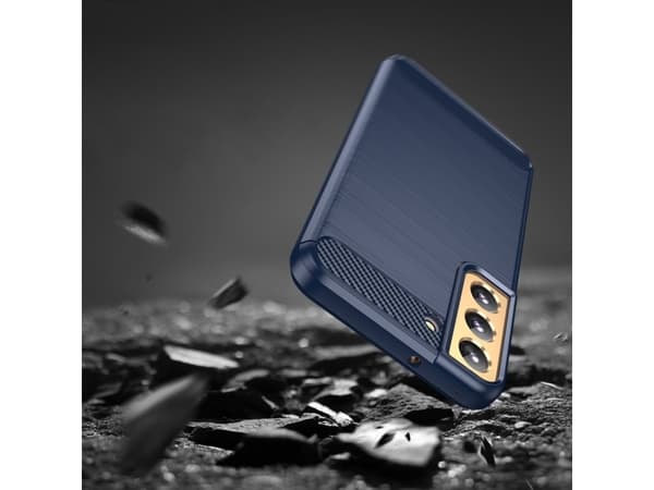 Hurtel Carbon Case for Samsung Galaxy S23+, fleksibel silikon karbon deksel, blå