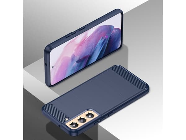 Hurtel Carbon Case for Samsung Galaxy S23+, fleksibel silikon karbon deksel, blå