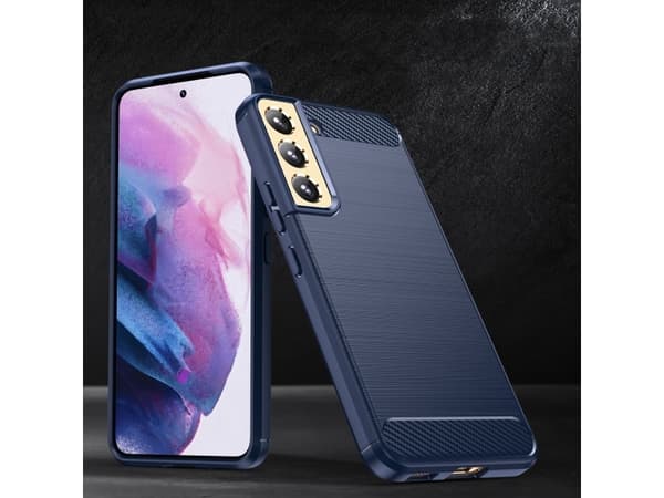 Hurtel Carbon Case for Samsung Galaxy S23+, fleksibel silikon karbon deksel, blå