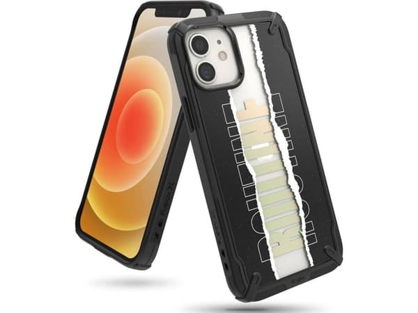 Ringke Ringke Fusion X Design etui pansret deksel med ramme iPhone 12 mini svart (Rutine) (XDAP0020)