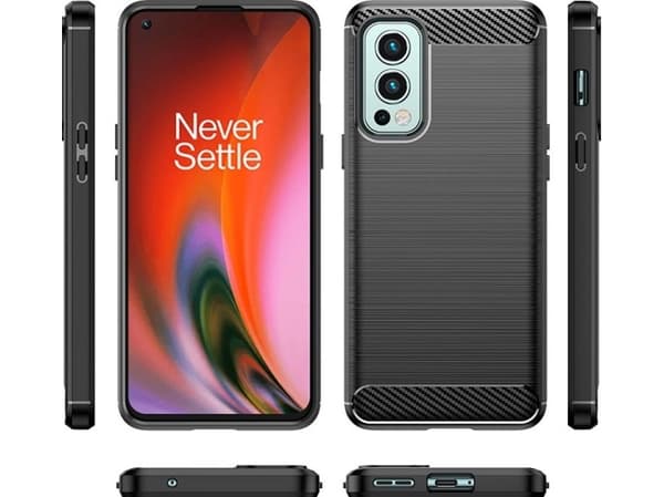 Hurtel Carbon Case fleksibelt deksel for OnePlus Nord 2 5G svart
