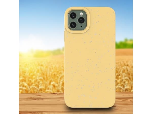 Hurtel Eco Case tapauksessa iPhone 11 Pro silikoni puhelimen tapauksessa keltainen