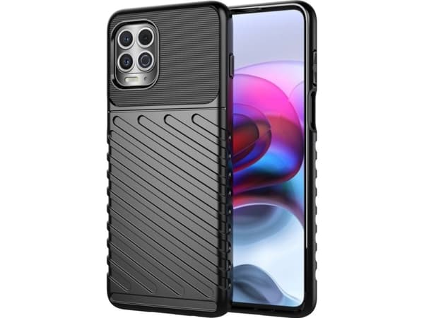 Hurtel Thunder Case fleksibelt pansret deksel til Motorola Moto G100 / Edge S svart